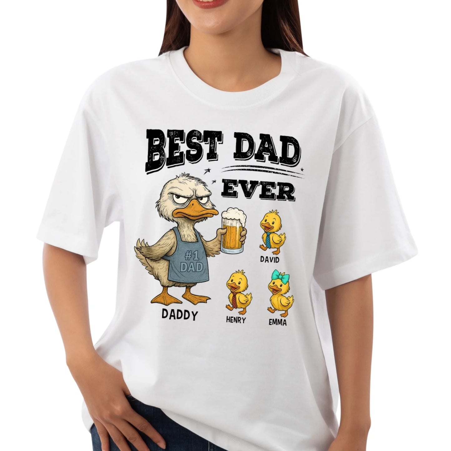 Best Dad Ever, No1 Dad, Personalized Shirt Happy Father's Day, Custom Choo