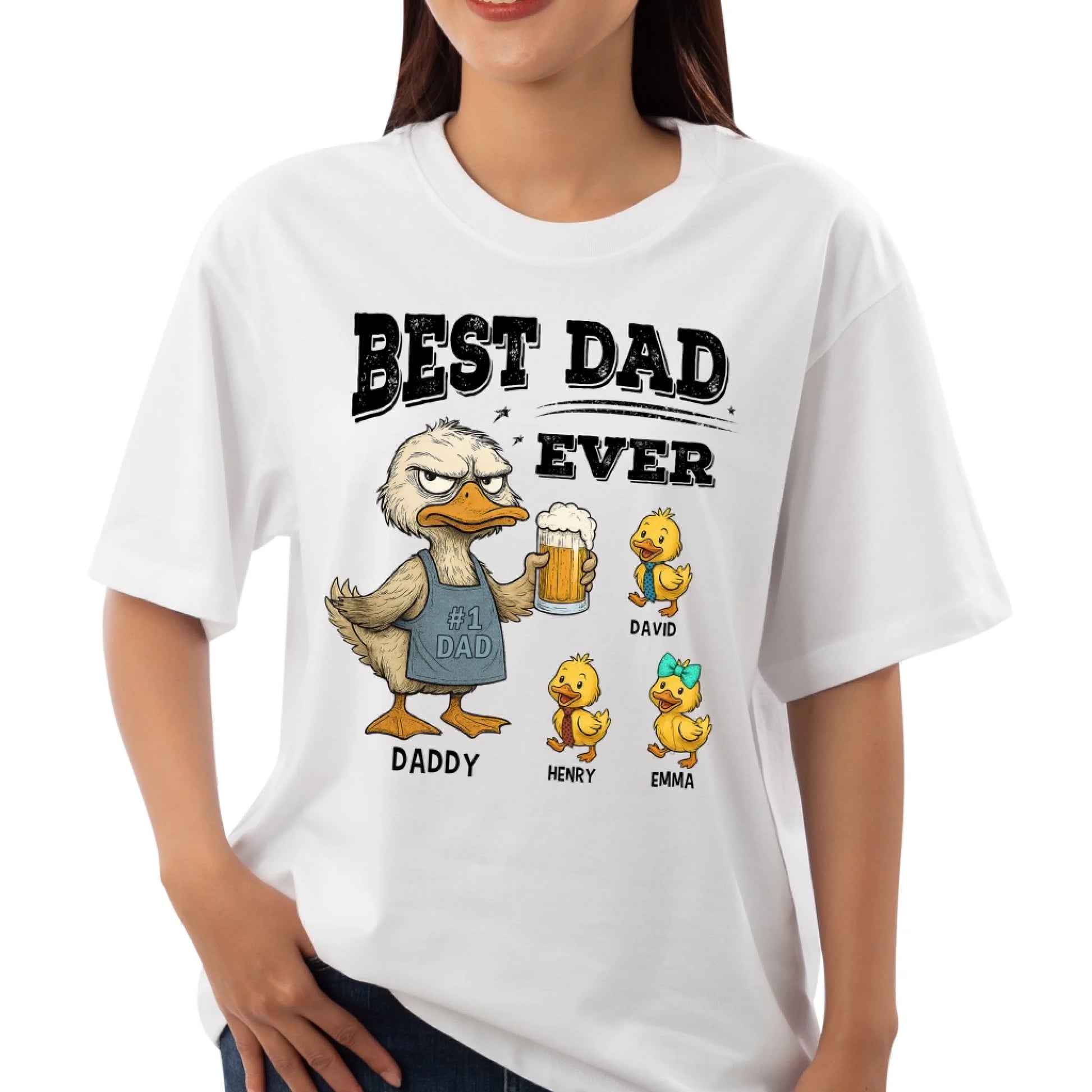 Best Dad Ever, No1 Dad, Personalized Shirt Happy Father's Day, Custom Choo