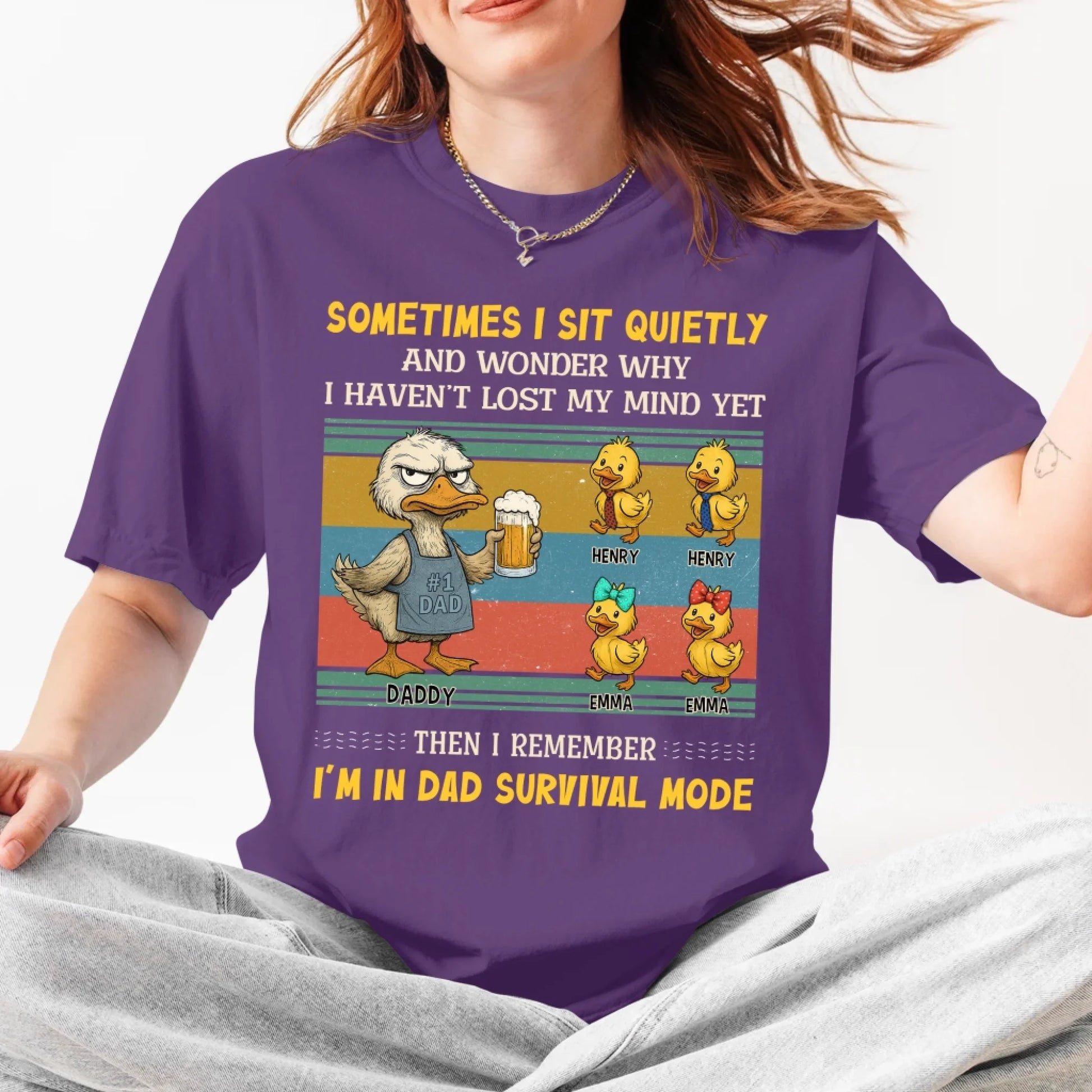 Sometimes I sit quietly and wonder why..., Personalized Shirt, Happy Father's Day - Custom Choo