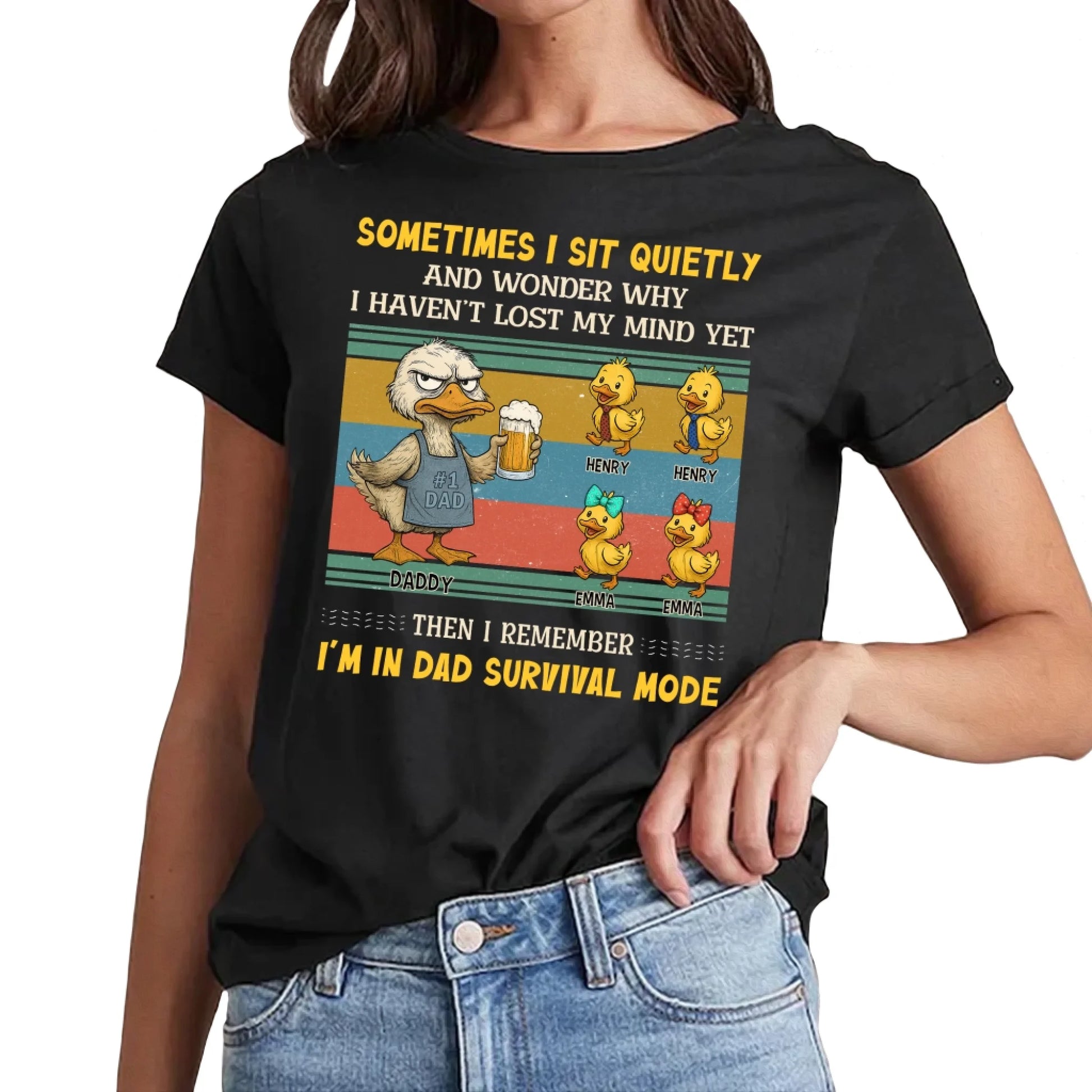 Sometimes I sit quietly and wonder why..., Personalized Shirt, Happy Father's Day - Custom Choo