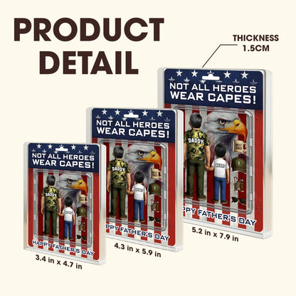 Not All Heroes Wear Capes, Personalized Acrylic Plaque, Happy Father's Day, Custom Choo