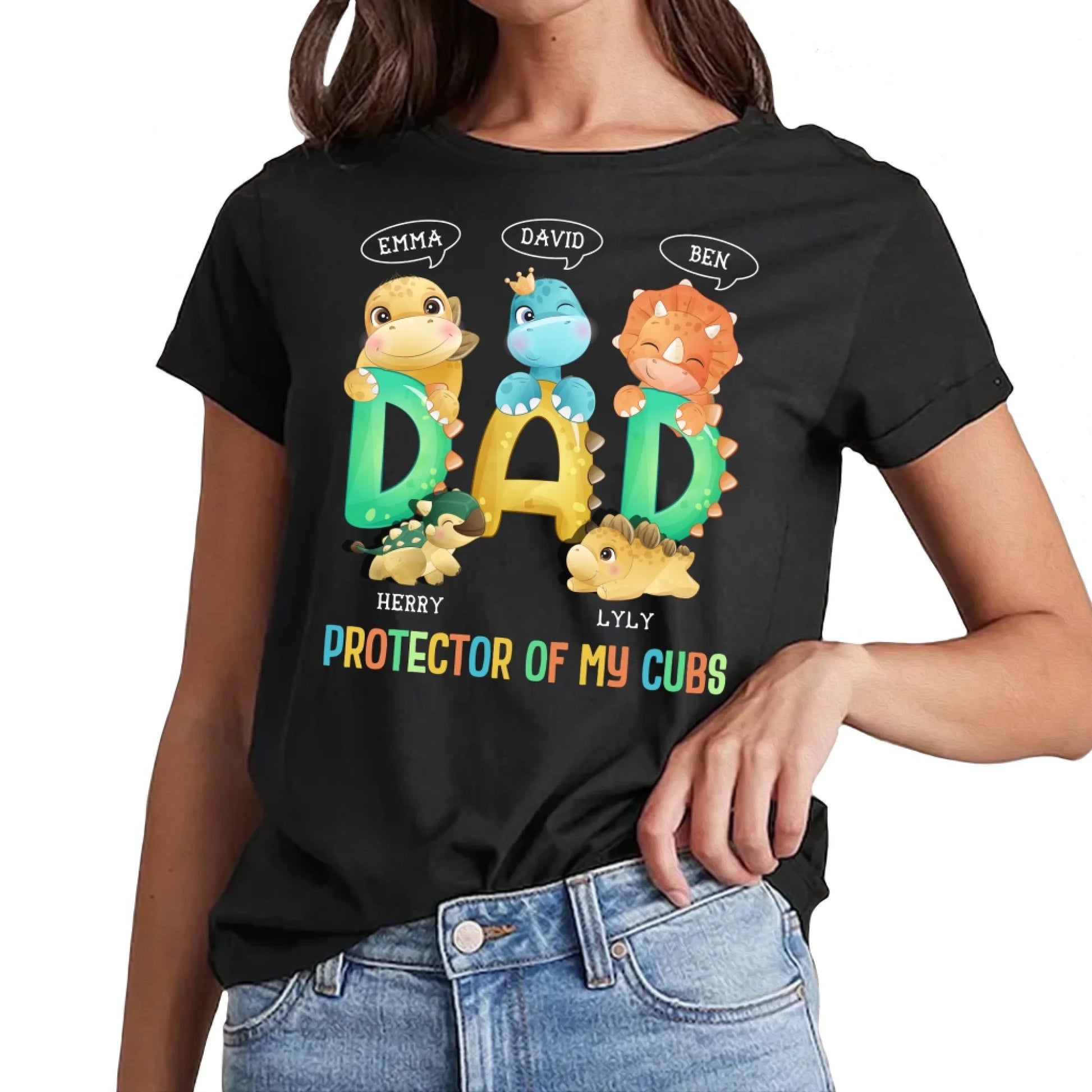 FUNNY DAD, DAD PROTECTOR OF MY CUBS, PERSONALIZED SHIRT - Custom Choo