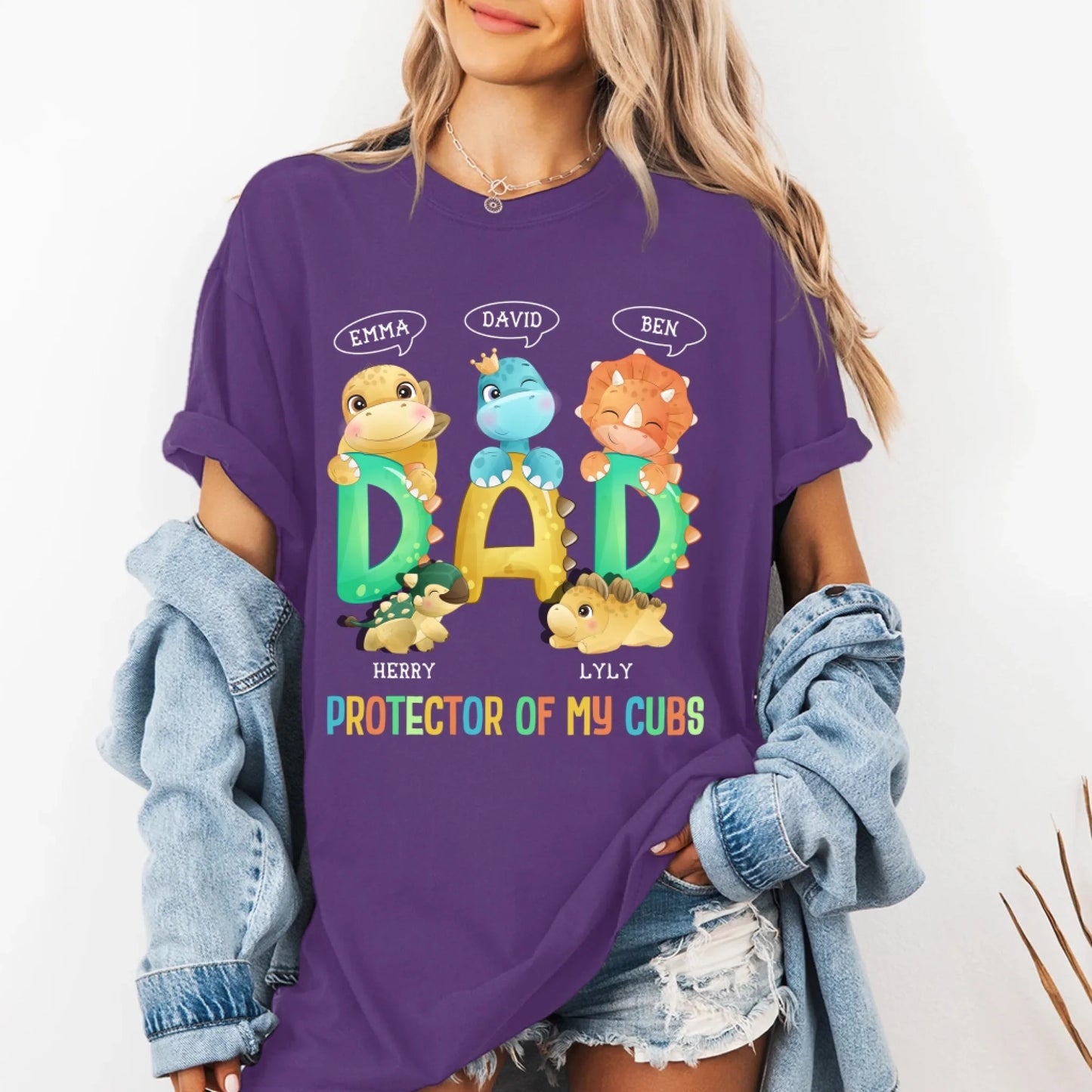 FUNNY DAD, DAD PROTECTOR OF MY CUBS, PERSONALIZED SHIRT - Custom Choo