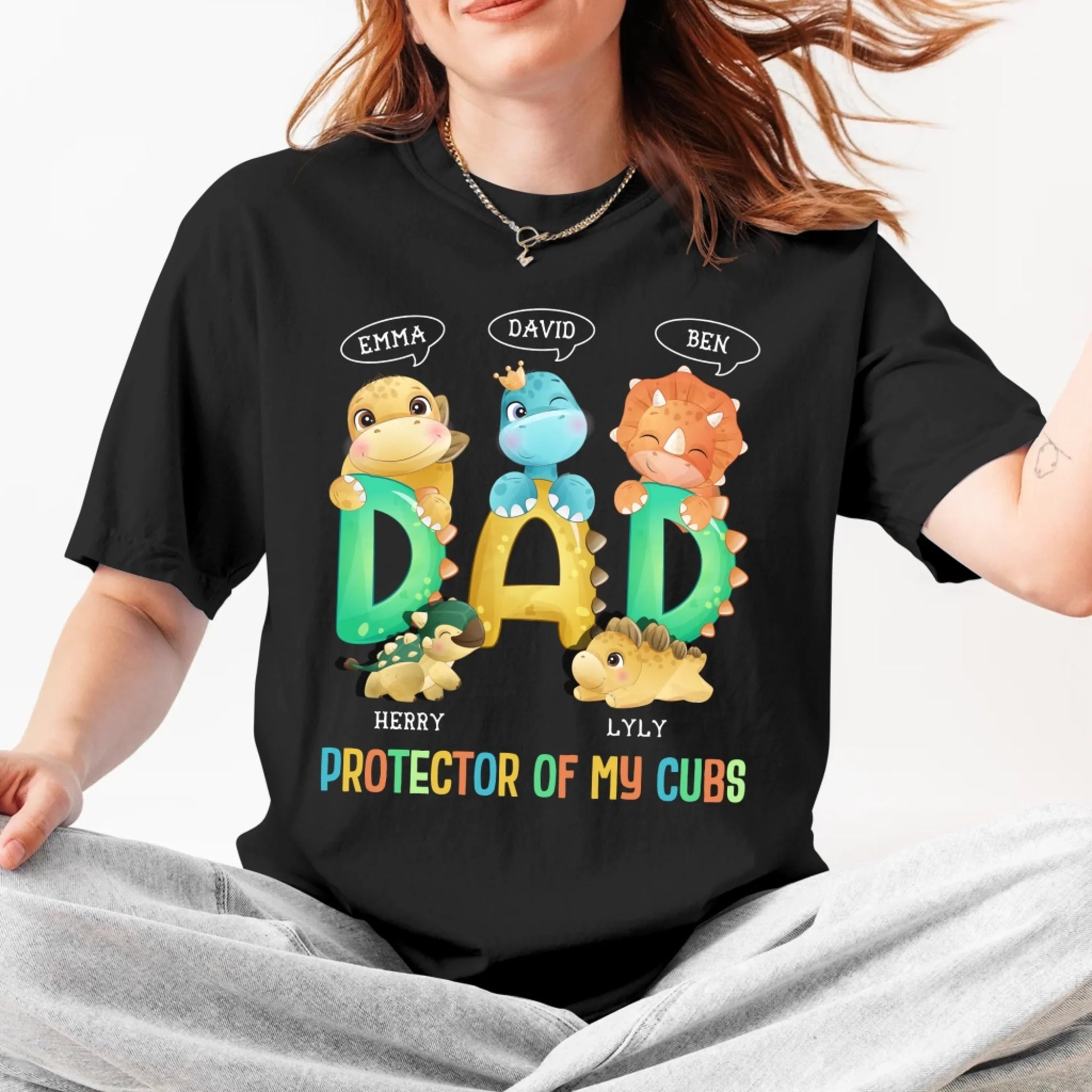 FUNNY DAD, DAD PROTECTOR OF MY CUBS, PERSONALIZED SHIRT - Custom Choo