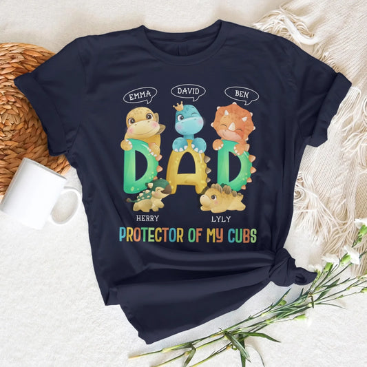 FUNNY DAD, DAD PROTECTOR OF MY CUBS, PERSONALIZED SHIRT, Custom Choo