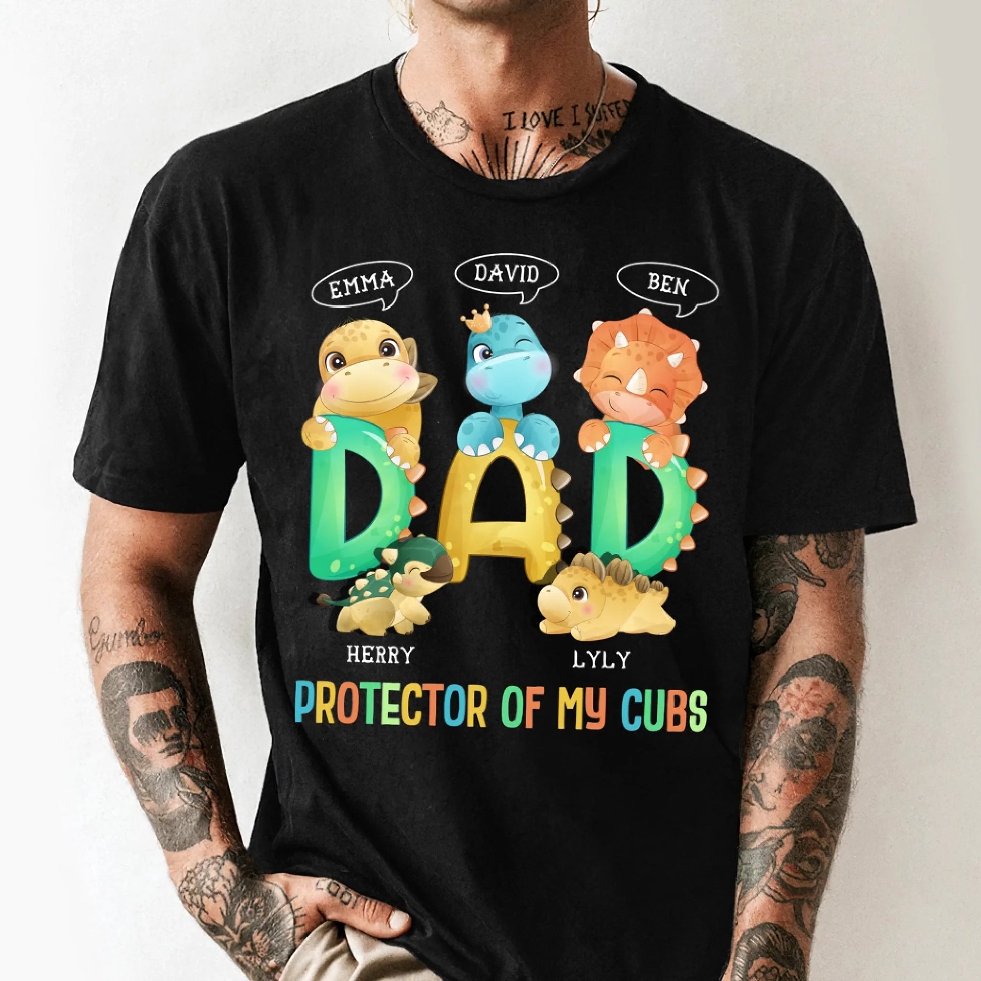 FUNNY DAD, DAD PROTECTOR OF MY CUBS, PERSONALIZED SHIRT - Custom Choo