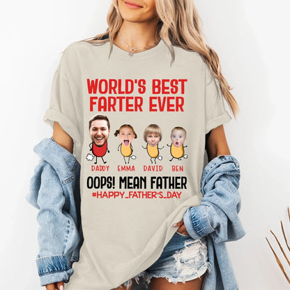 WORLD'S BEST FARTER EVER, PERSONALIZED SHIRT, HAPPY FATHER'S DAY - Custom Choo