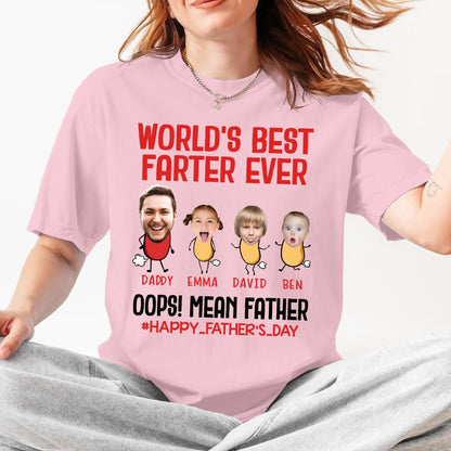 WORLD'S BEST FARTER EVER, PERSONALIZED SHIRT, HAPPY FATHER'S DAY - Custom Choo