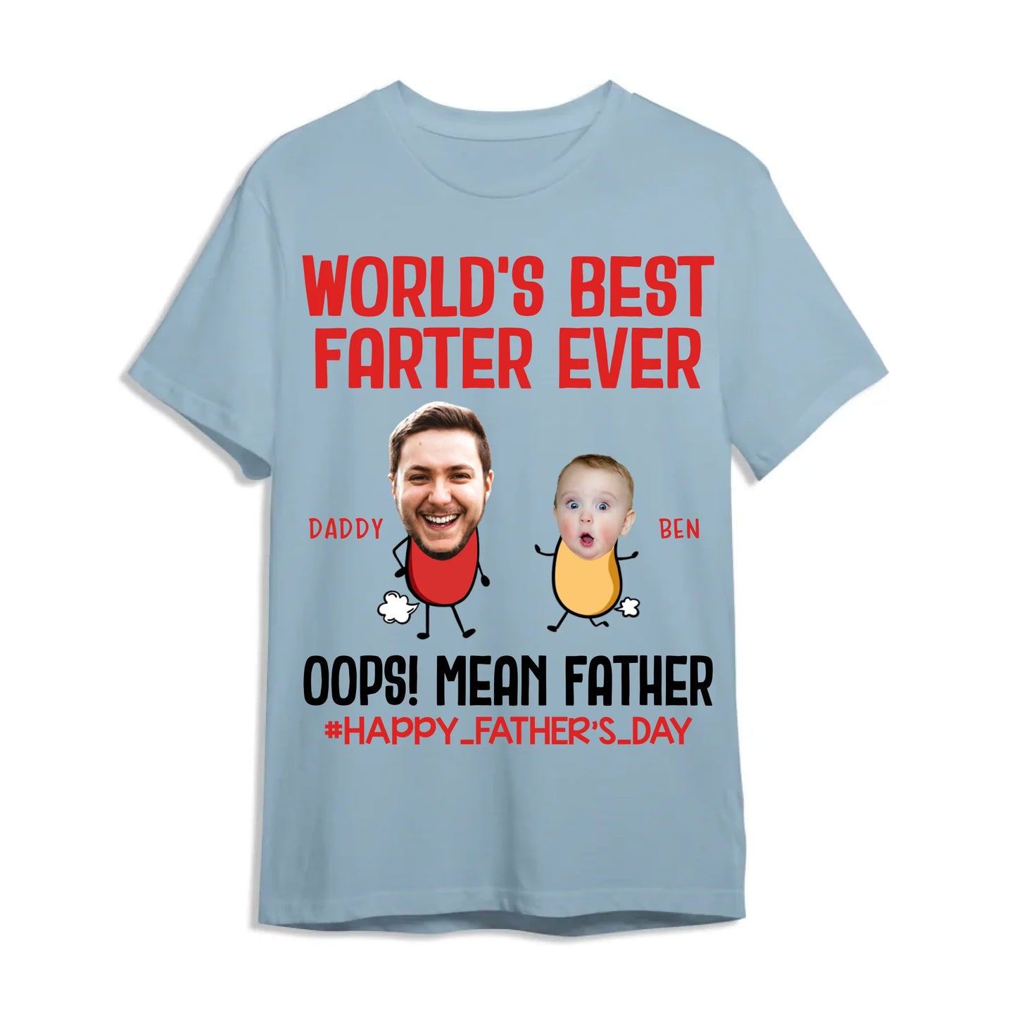 WORLD'S BEST FARTER EVER, PERSONALIZED SHIRT, HAPPY FATHER'S DAY - Custom Choo
