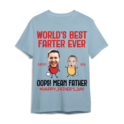 WORLD'S BEST FARTER EVER, PERSONALIZED SHIRT, HAPPY FATHER'S DAY - Custom Choo