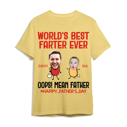 WORLD'S BEST FARTER EVER, PERSONALIZED SHIRT, HAPPY FATHER'S DAY - Custom Choo
