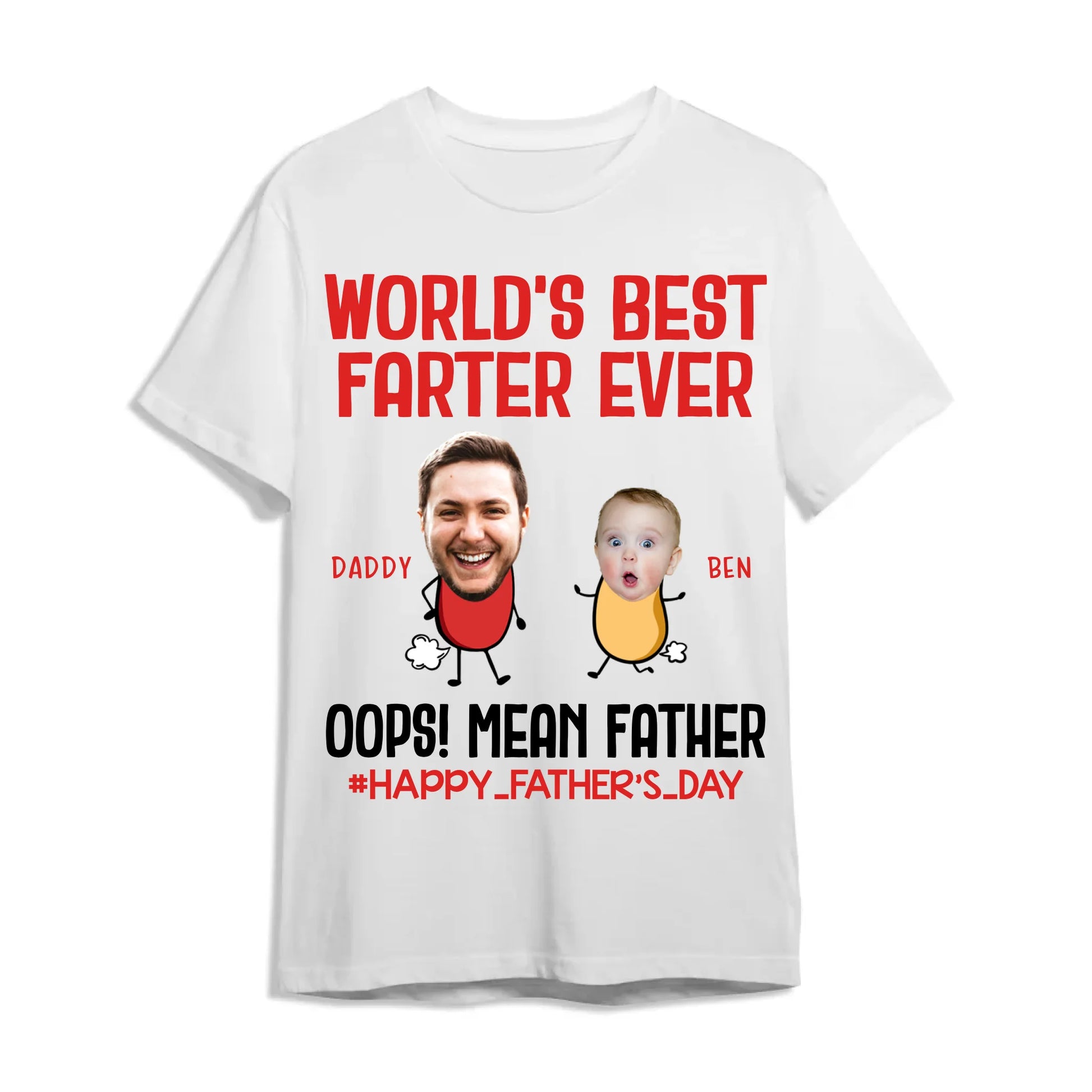 WORLD'S BEST FARTER EVER, PERSONALIZED SHIRT, HAPPY FATHER'S DAY - Custom Choo