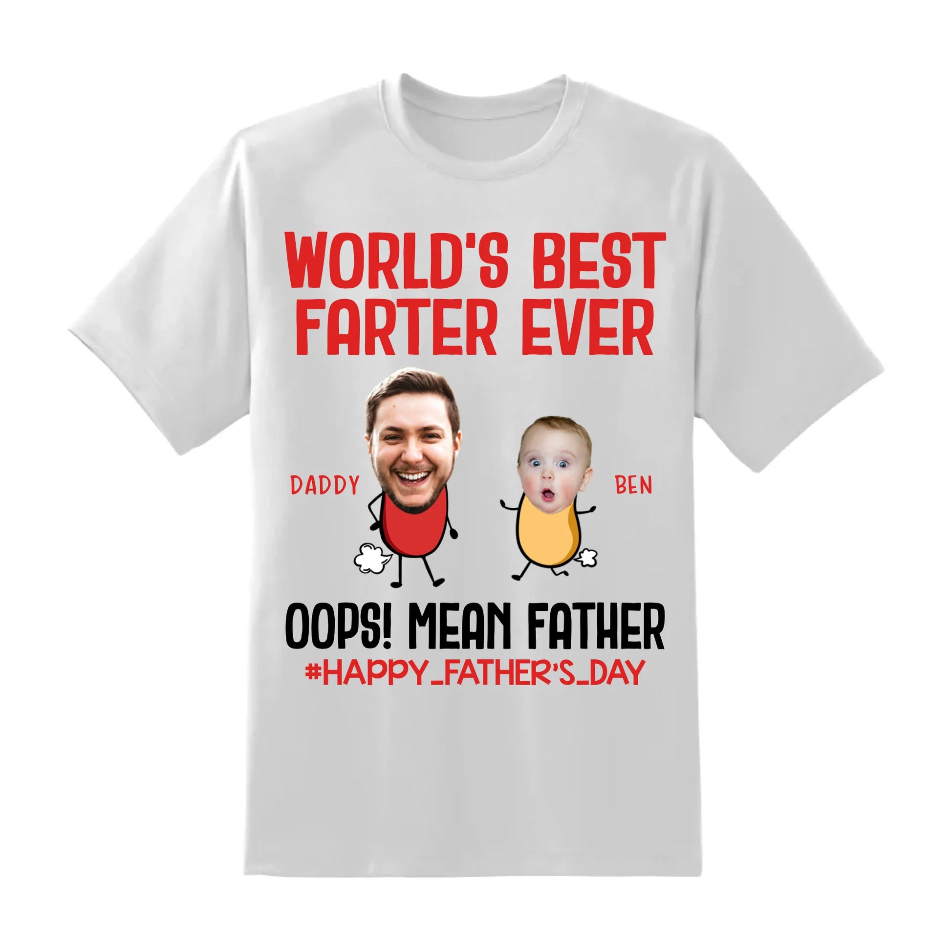 WORLD'S BEST FARTER EVER, PERSONALIZED SHIRT, HAPPY FATHER'S DAY - Custom Choo