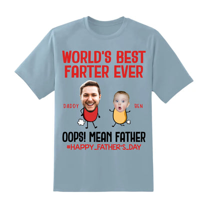 WORLD'S BEST FARTER EVER, PERSONALIZED SHIRT, HAPPY FATHER'S DAY - Custom Choo