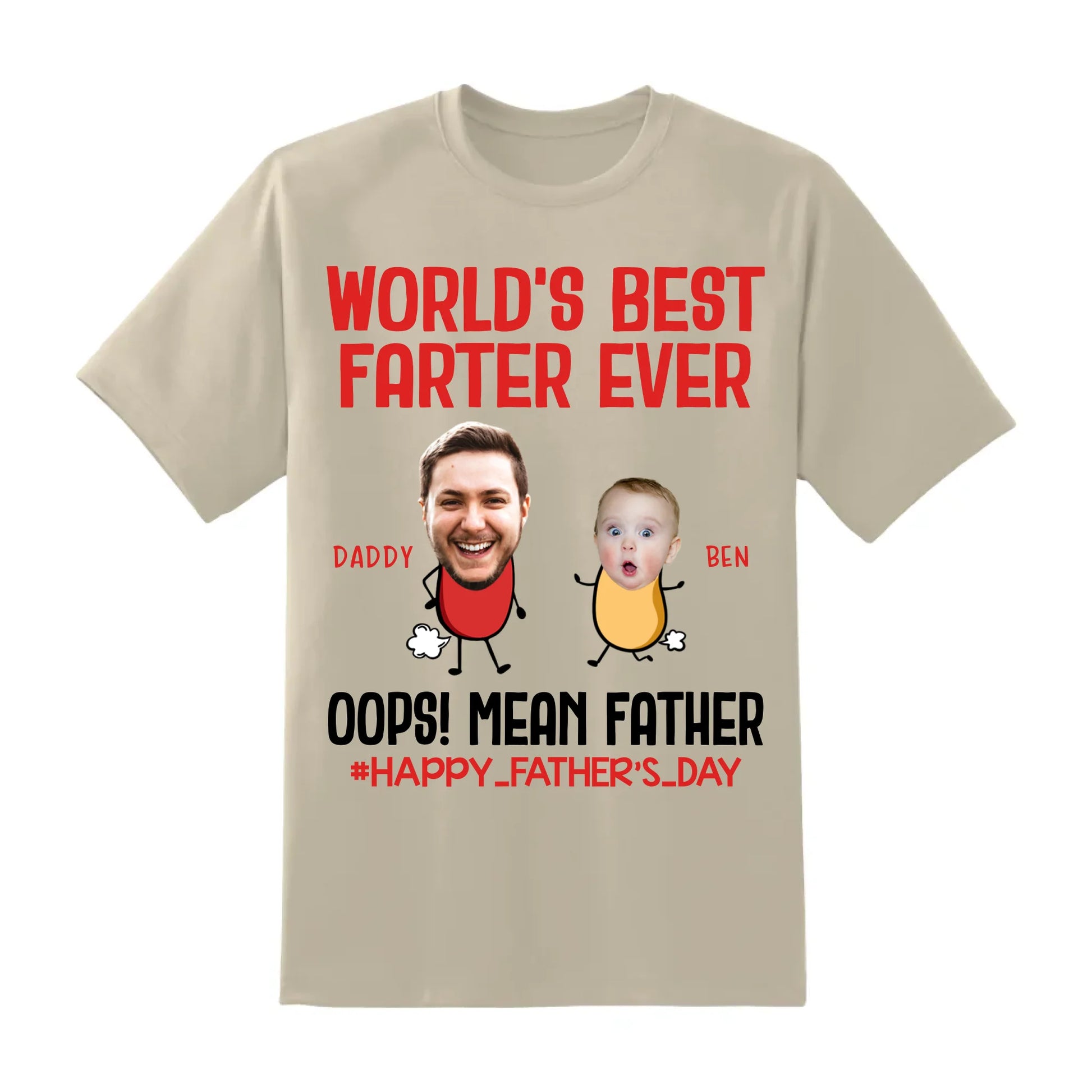 WORLD'S BEST FARTER EVER, PERSONALIZED SHIRT, HAPPY FATHER'S DAY - Custom Choo