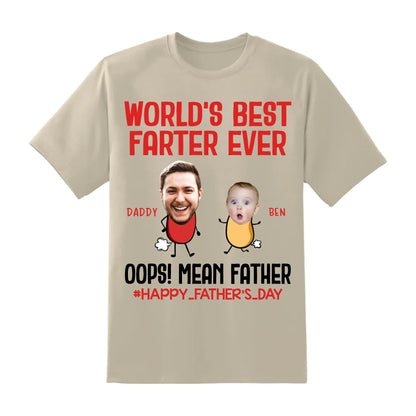 WORLD'S BEST FARTER EVER, PERSONALIZED SHIRT, HAPPY FATHER'S DAY - Custom Choo