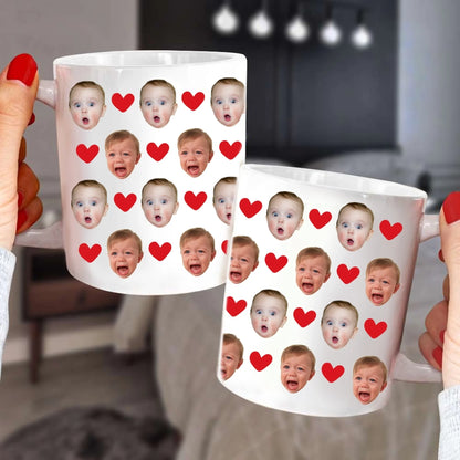 Baby Face Mug, Personalized Face Mug, Your Dogs Face Mug, Your Husband's Face Mug, Father's Day Gift - Custom Choo