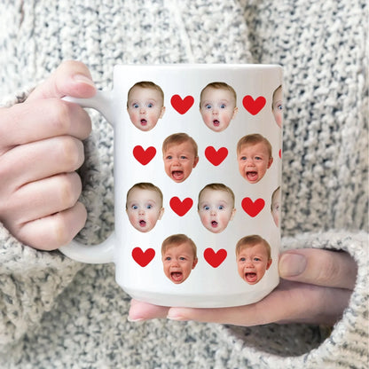 Baby Face Mug, Personalized Face Mug, Your Dogs Face Mug, Your Husband's Face Mug, Father's Day Gift - Custom Choo