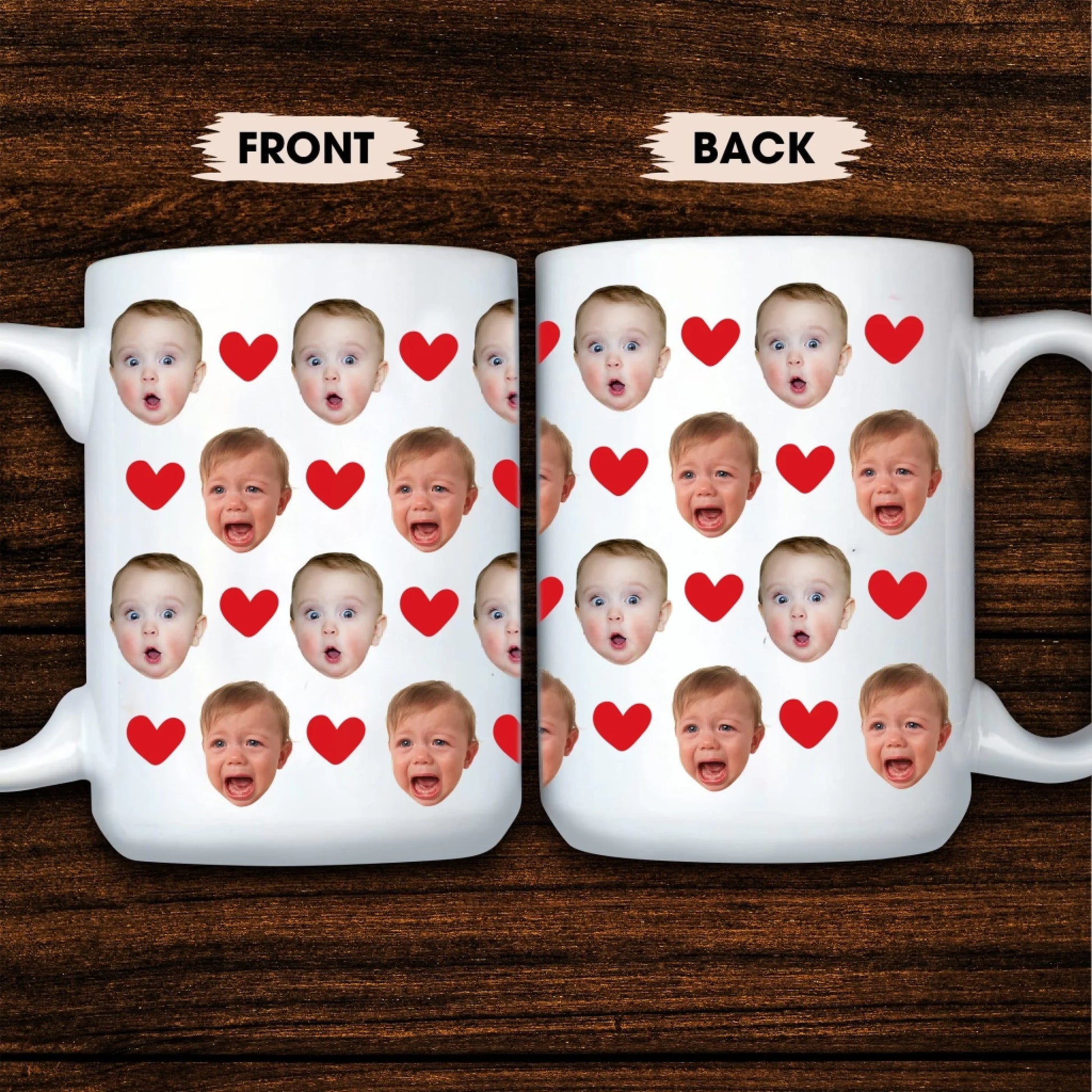 Baby Face Mug, Personalized Face Mug, Your Dogs Face Mug, Your Husband's Face Mug, Father's Day Gift - Custom Choo