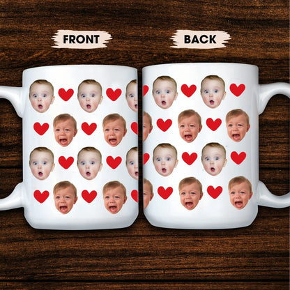 Baby Face Mug, Personalized Face Mug, Your Dogs Face Mug, Your Husband's Face Mug, Father's Day Gift - Custom Choo