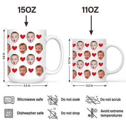 Baby Face Mug, Personalized Face Mug, Your Dogs Face Mug, Your Husband's Face Mug, Father's Day Gift - Custom Choo