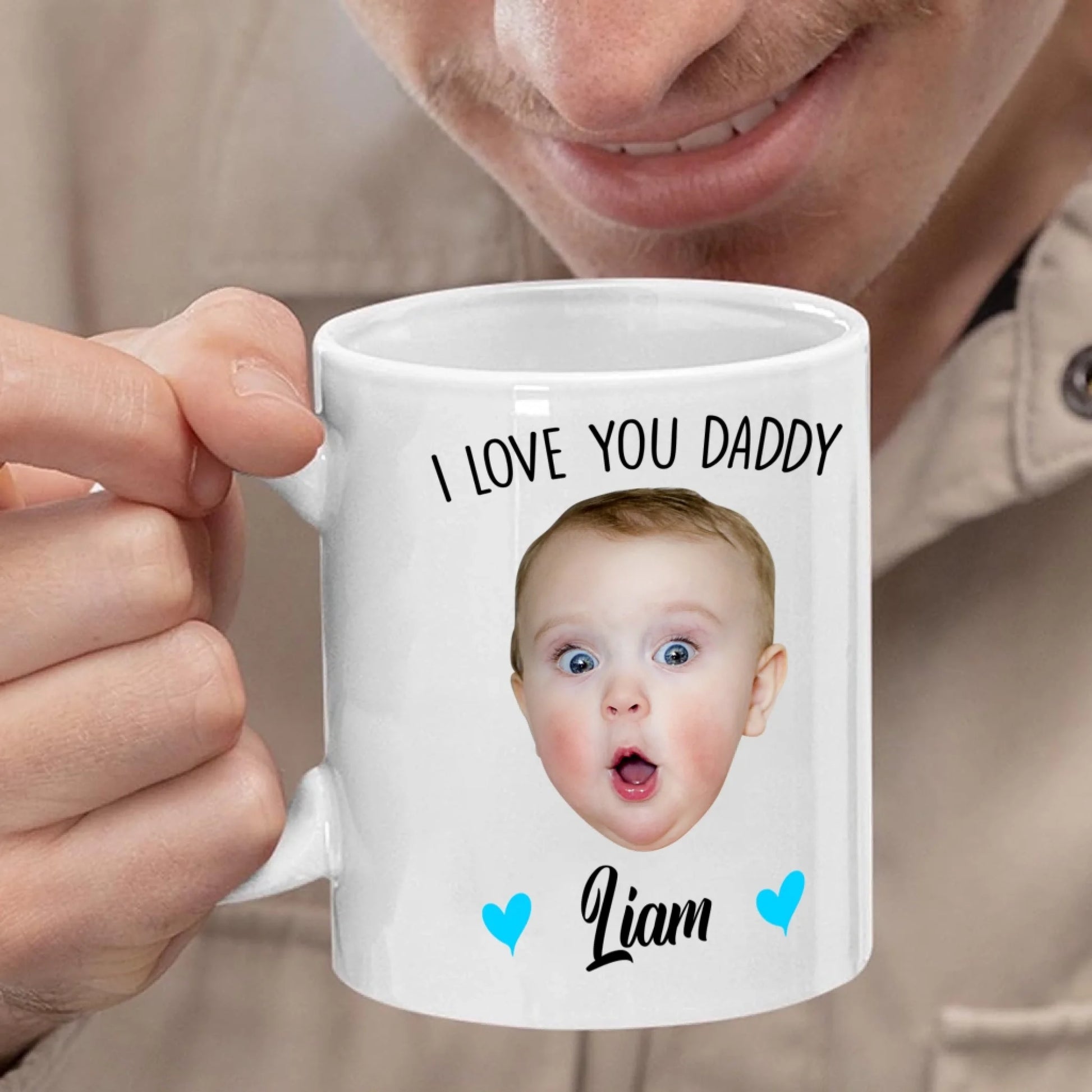 Our First Father's Day Together, Personalized Kid Photo and Kid Name, Best Gift For Dad - Custom Choo
