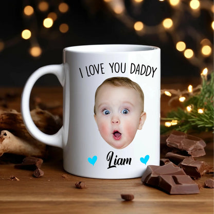Our First Father's Day Together, Personalized Kid Photo and Kid Name, Best Gift For Dad - Custom Choo
