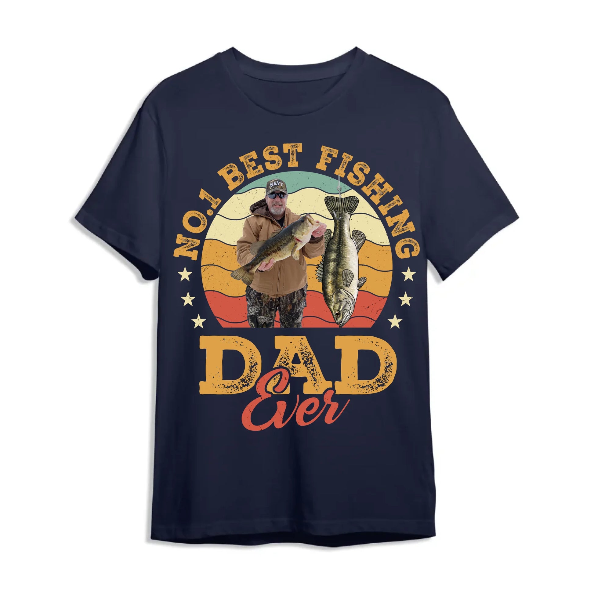 No.1 Best Fishing Dad Ever, Personalized Dad Photo and Choose Fish - Custom Choo