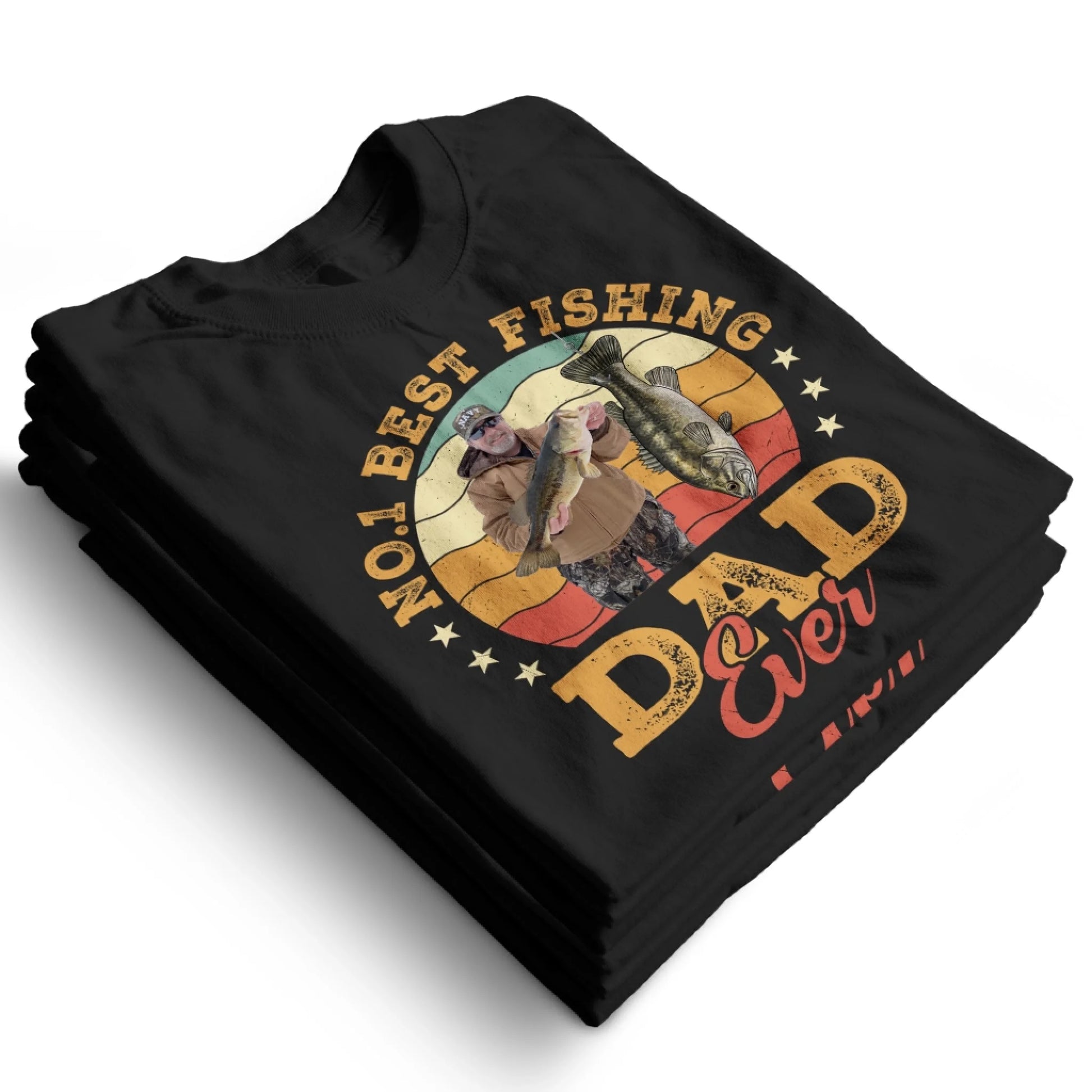 No.1 Best Fishing Dad Ever, Personalized Dad Photo and Choose Fish - Custom Choo
