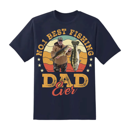 No.1 Best Fishing Dad Ever, Personalized Dad Photo and Choose Fish - Custom Choo