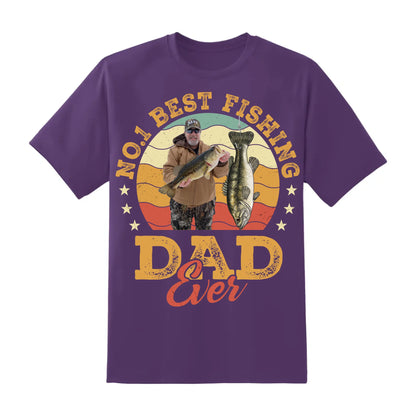 No.1 Best Fishing Dad Ever, Personalized Dad Photo and Choose Fish - Custom Choo