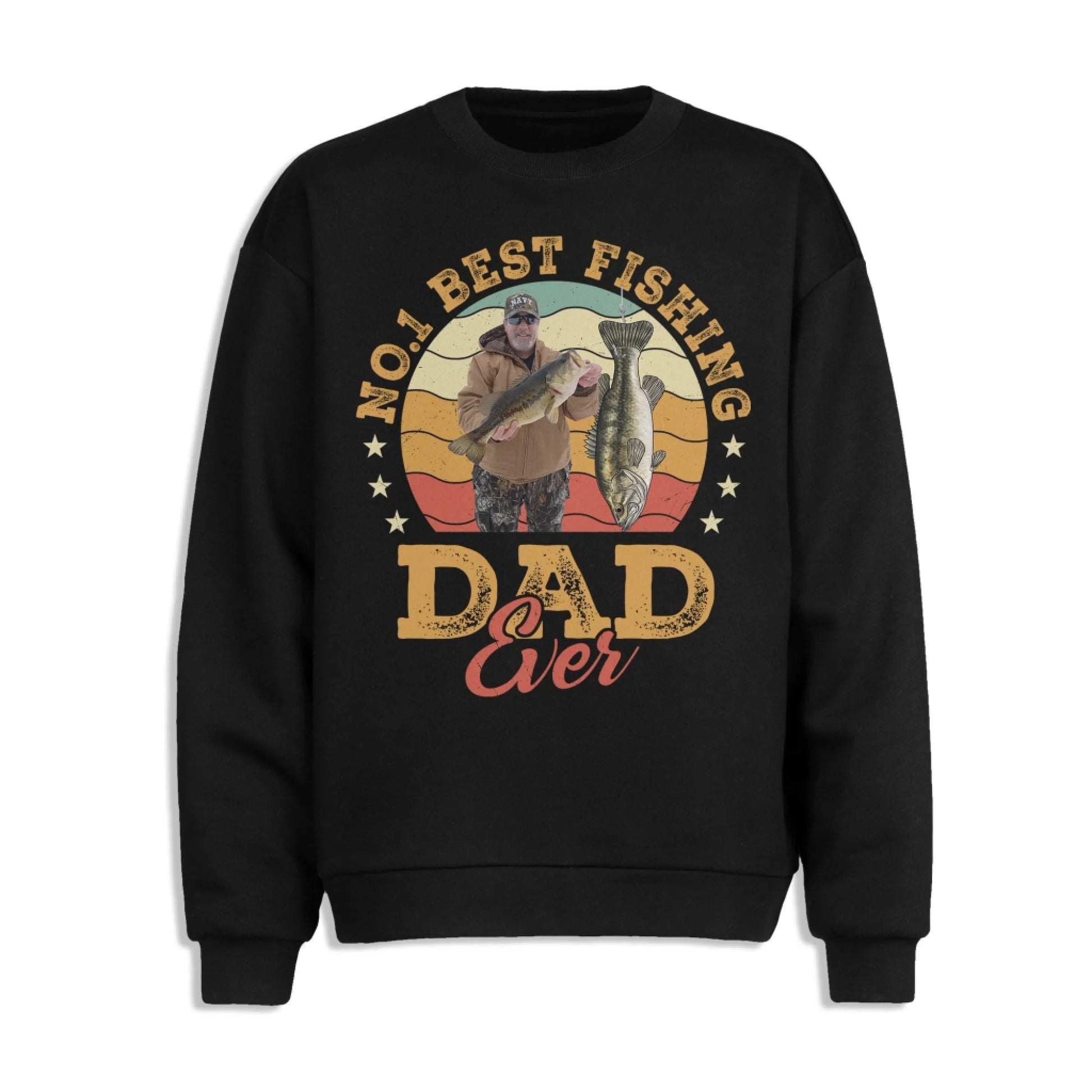 No.1 Best Fishing Dad Ever, Personalized Dad Photo and Choose Fish - Custom Choo
