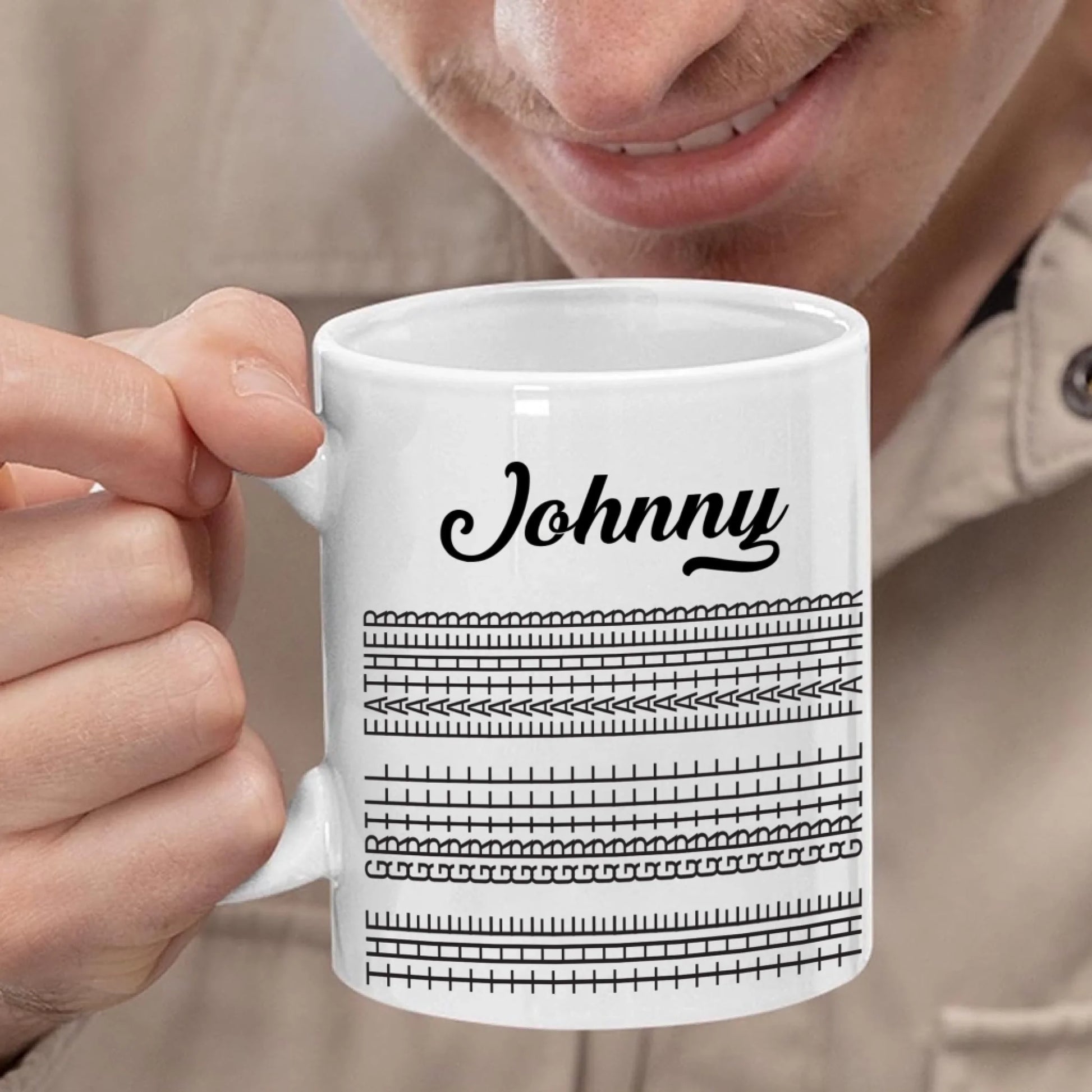 Hidden Funny Message, The Grill Father, Personalized Coffee Mug - Custom Choo