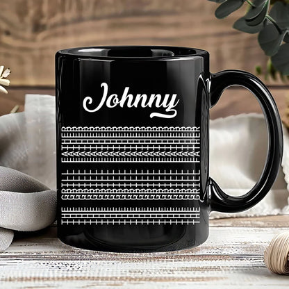 Hidden Funny Message, The Grill Father, Personalized Coffee Mug - Custom Choo