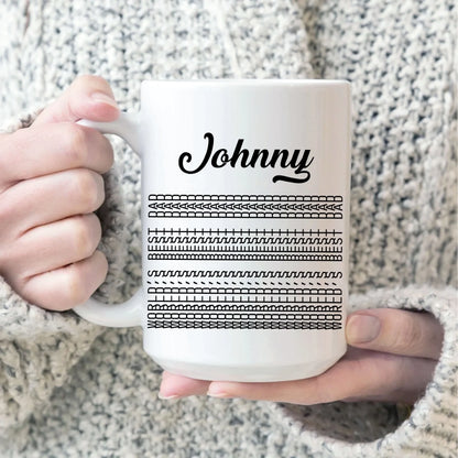 Hidden Funny Message, World's Best Dad, Personalized Coffee Mug - Custom Choo