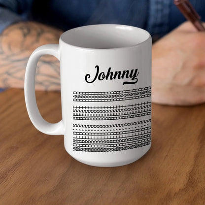 Hidden Funny Message, World's Best Dad, Personalized Coffee Mug - Custom Choo