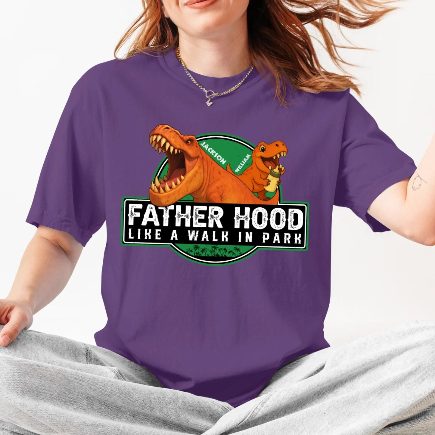 Father Hood Like A Walk In Park, Personalized Shirt - Custom Choo