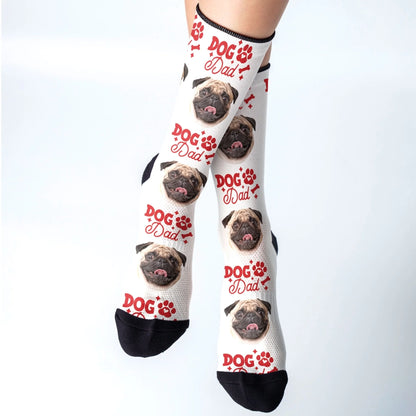 Personalized Face Socks, Funny Gift For Dad, Custom Choo