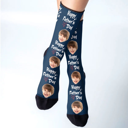 Personalized Face Socks, Funny Gift For Dad, Custom Choo