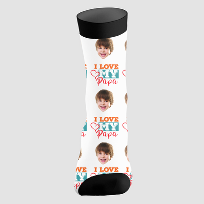 Personalized Face Socks, Funny Gift For Dad, Custom Choo