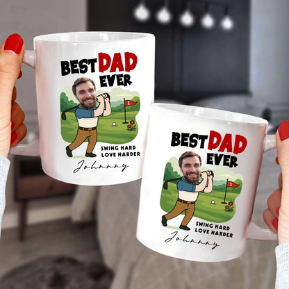 Best Dad Ever, Personalized Face, Gift Mug Funny For Dad. - Custom Choo