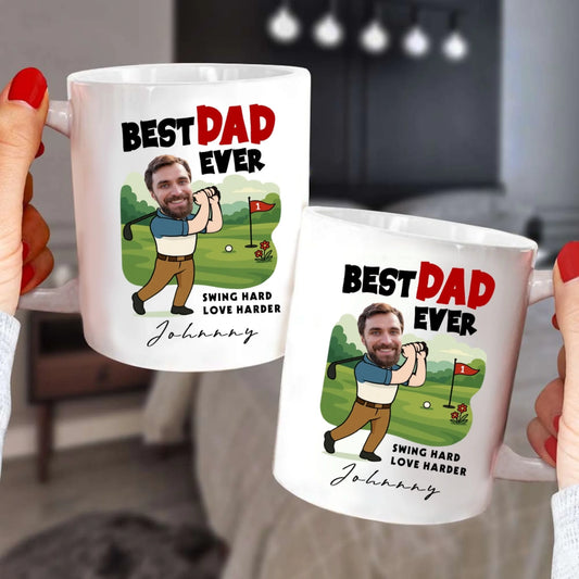Best Dad Ever, Personalized Face, Gift Mug Funny For Dad. - Custom Choo