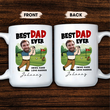 Best Dad Ever, Personalized Face, Gift Mug Funny For Dad. - Custom Choo