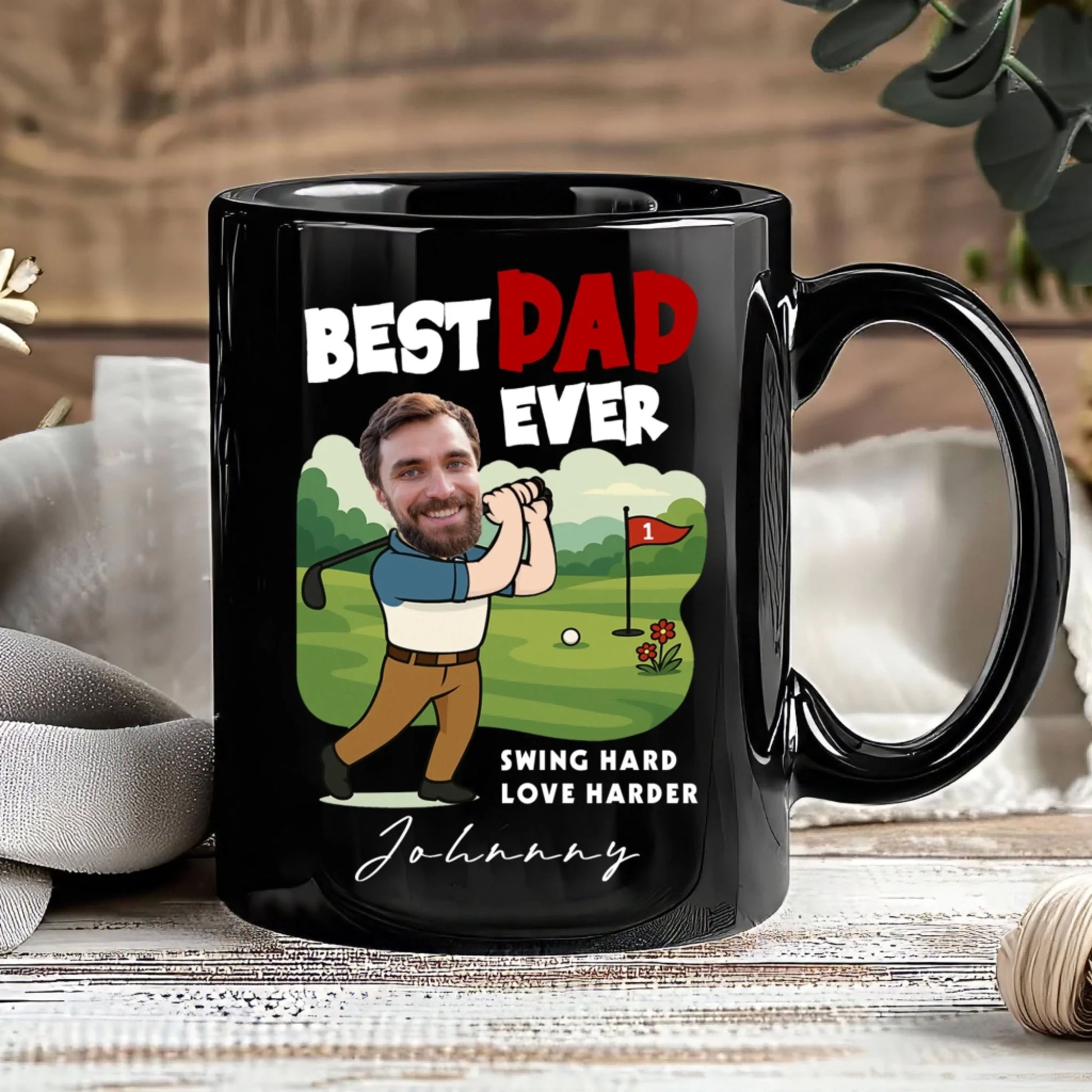 Best Dad Ever, Personalized Face, Gift Mug Funny For Dad. - Custom Choo