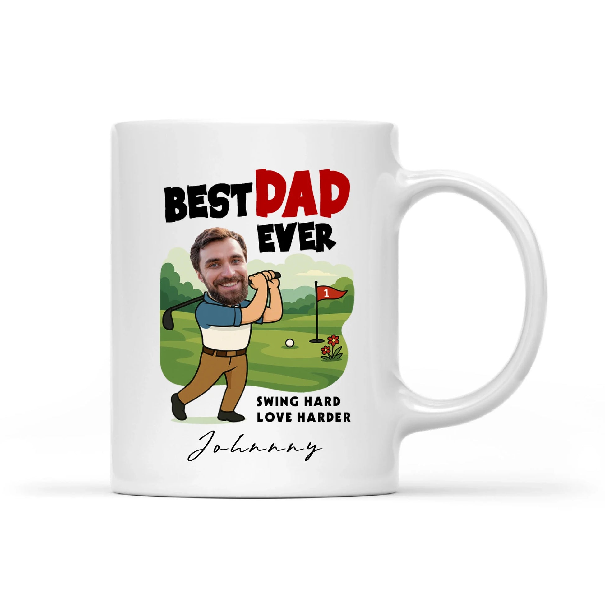 Best Dad Ever, Personalized Face, Gift Mug Funny For Dad. - Custom Choo
