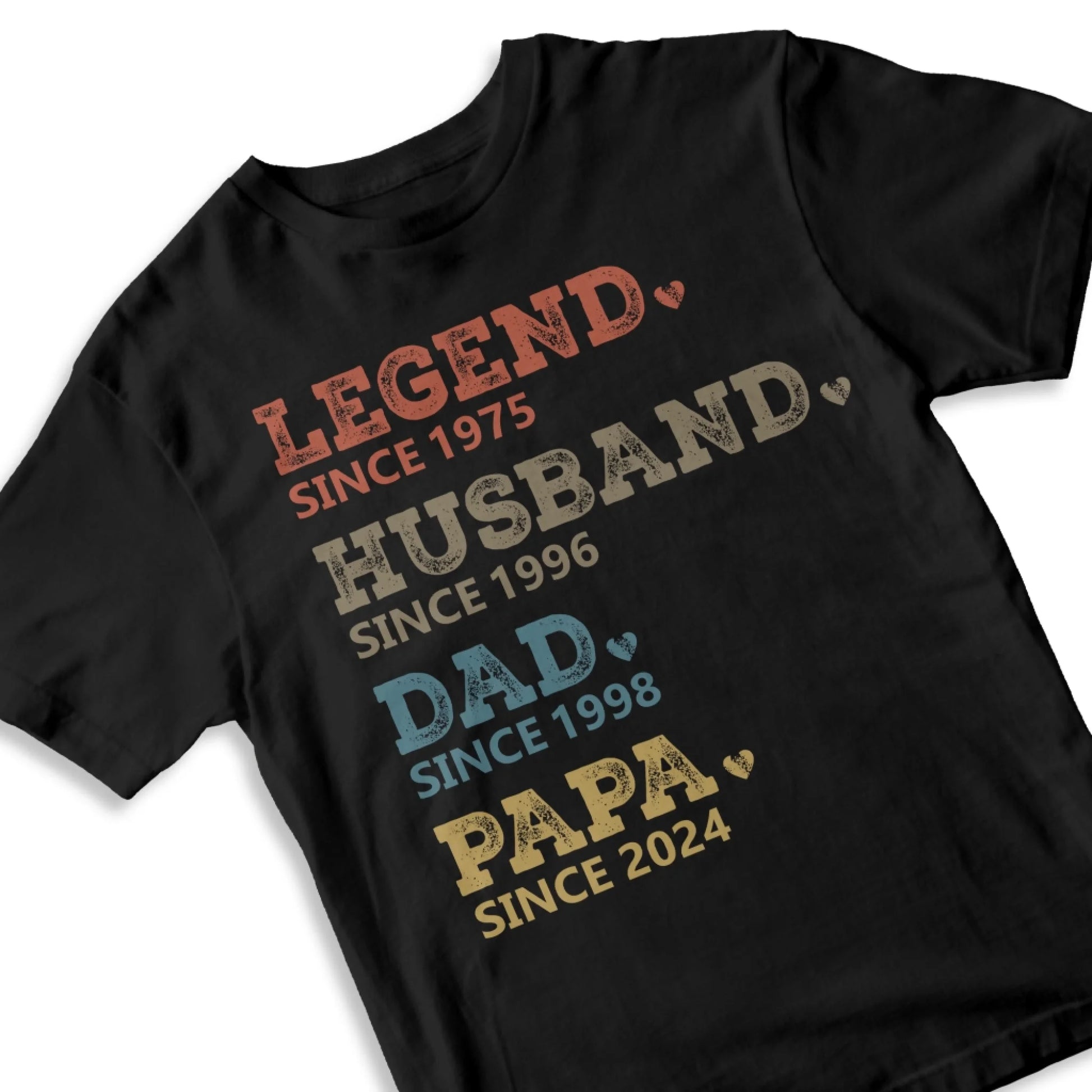 Custom Dad with Years Shirt, Papa With Year, Gift For Husband, Father's Day Gift - Custom Choo