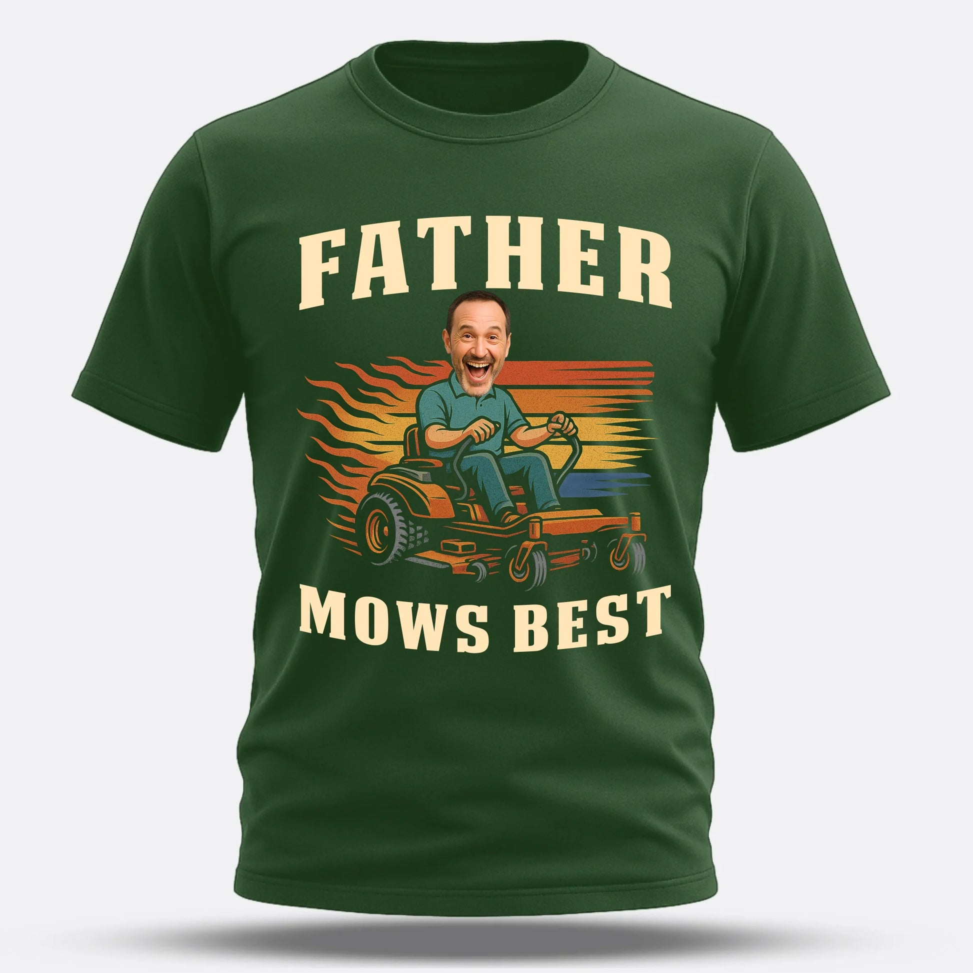 Personalized Photo Dad, Father Mows Best Shirt, Funny Lawn Mowing Dad Shirt, Father’s Day Gift - Custom Choo