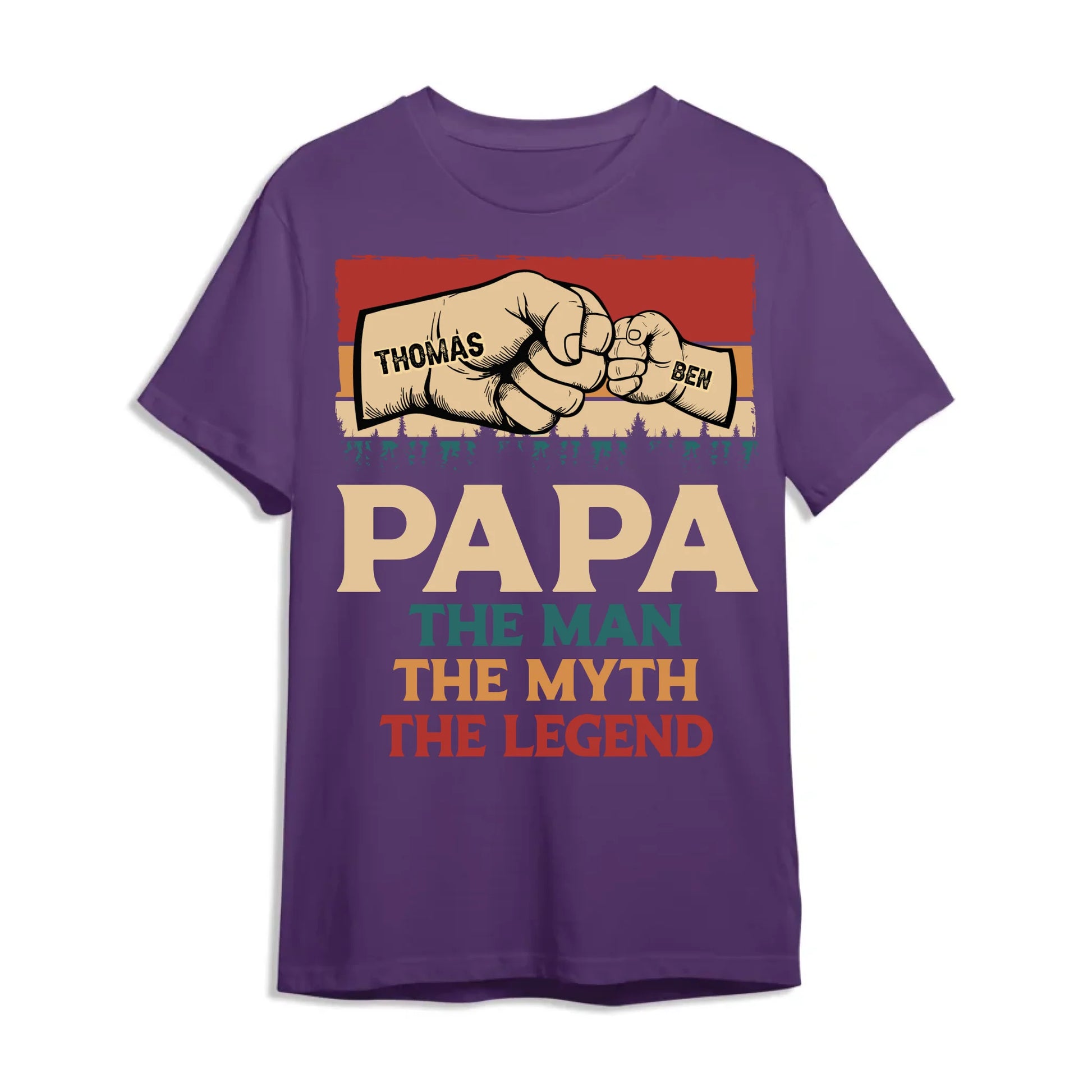 Fathers Day Shirt, Pesonalized Your Design, PaPa The Man Myth Legend T-Shirt, Custom Choo