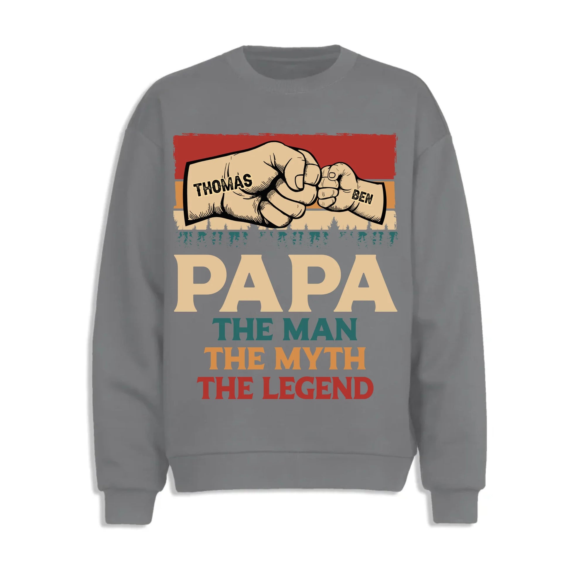 Fathers Day Shirt, Pesonalized Your Design, PaPa The Man Myth Legend T-Shirt, Custom Choo
