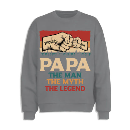 Fathers Day Shirt, Pesonalized Your Design, PaPa The Man Myth Legend T-Shirt, Custom Choo